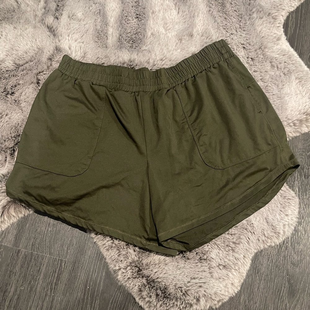Olive Green Women's Active Shorts